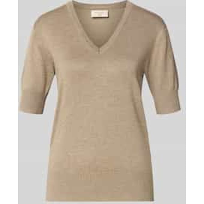 Gebreid shirt met V-hals model 'Katie'
