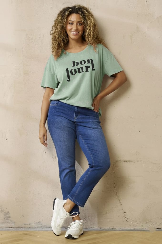 ZHENZI shirt korte mouw