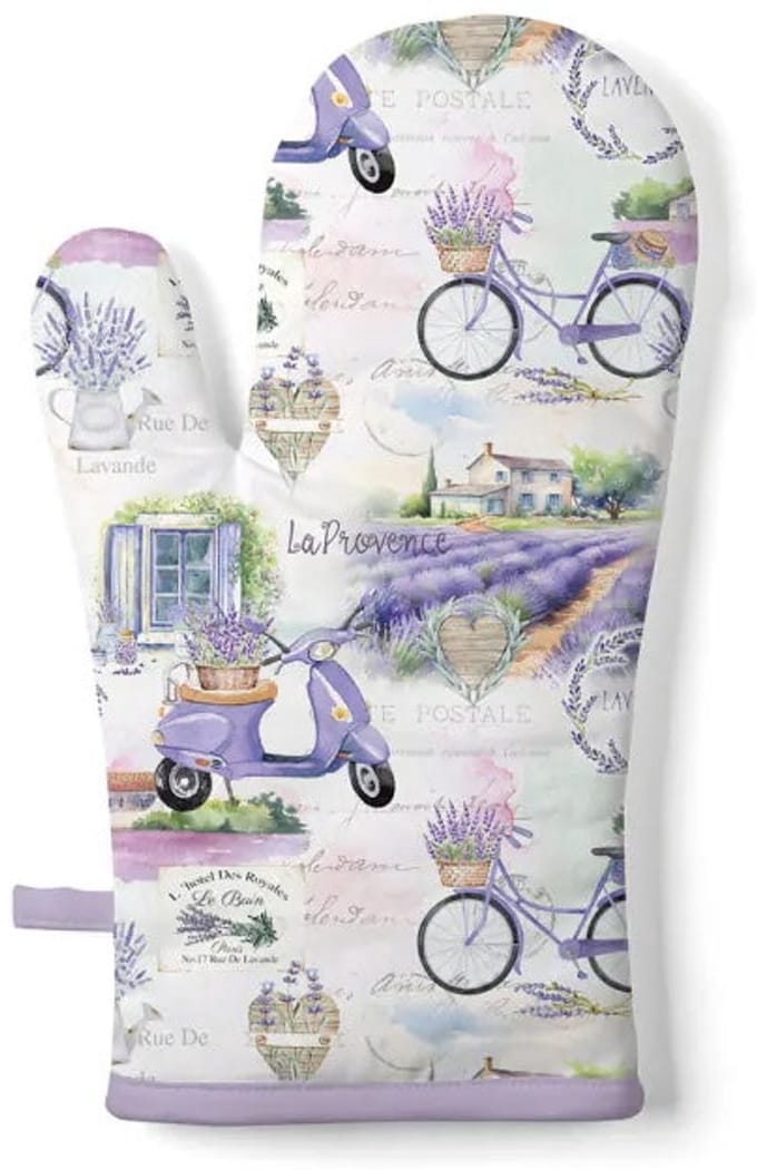 Ambiente Ovenwant La Provence wit paars 30x18cm