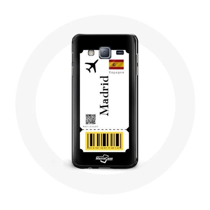 Case voor Samsung Galaxy A3 Vliegticket Madrid Spanje