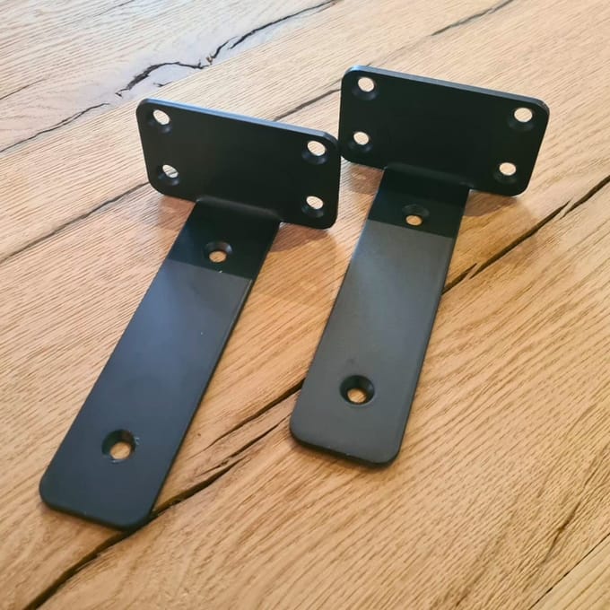 Stalen Plankdrager Zwart – Industriële Plankbeugel – Diepte 15cm