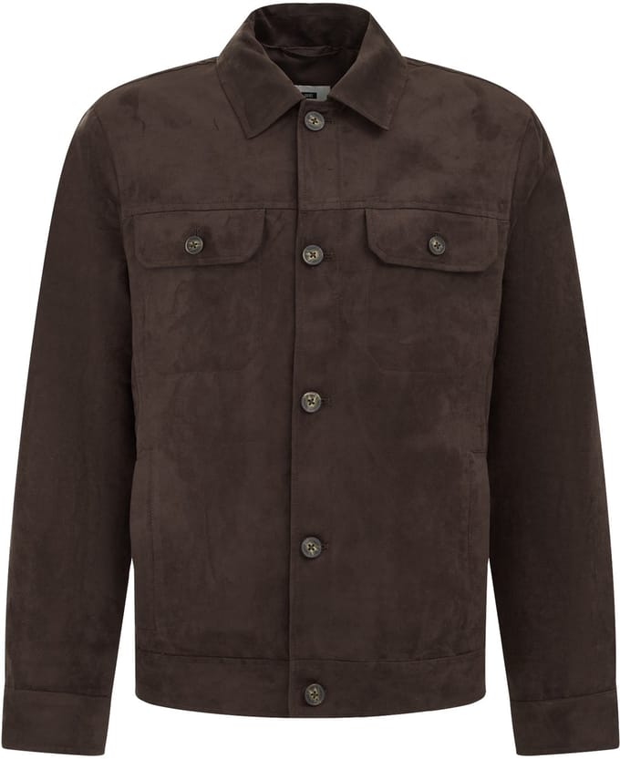 WE Fashion Heren jack met suèdelook