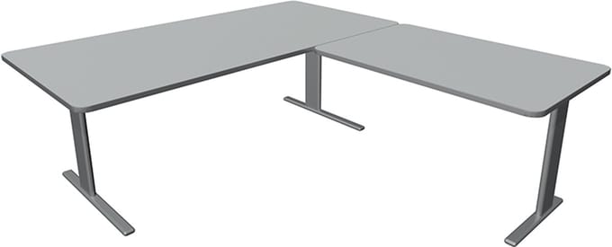 Hoekbureau Unic comfort grijs 200x220cm