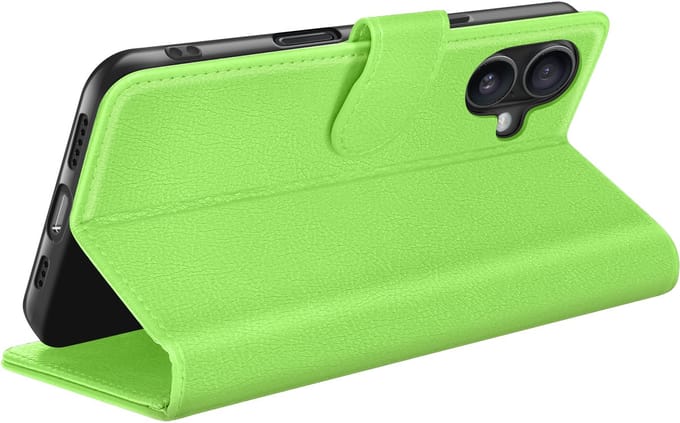 Zanae, Hoesje geschikt voor iPhone 16 Plus - Wallet Case & Magneetsluiting, Groen