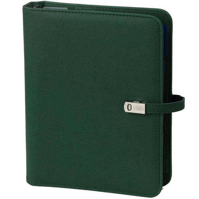 1011-19 A5 Ringagenda Organizer Groen 1 week per 2 paginas 2026-2027-2028