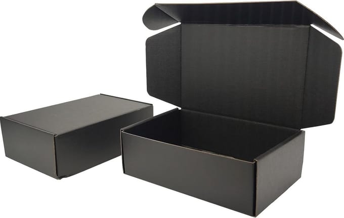 Kleine Zwarte Verzenddozen 25 Stuks - Kartonnen Golfkarton Mailer Boxes voor Verzending en Cadeaus