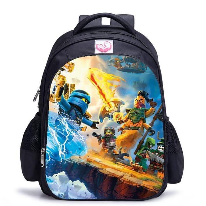 Lego Ninjago Seizoen 5 Cartoon Print Zwarte Rugzak black - medium