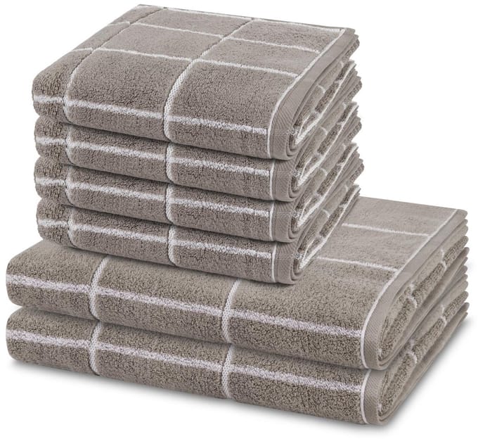 Ross Sonstiges 4 X handdoek 2 X douchehanddoek - in set 6 pack Sensual Skin Karo