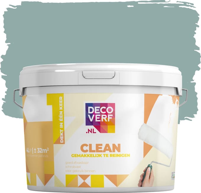 Decoverf clean muurverf leigroen, 4L