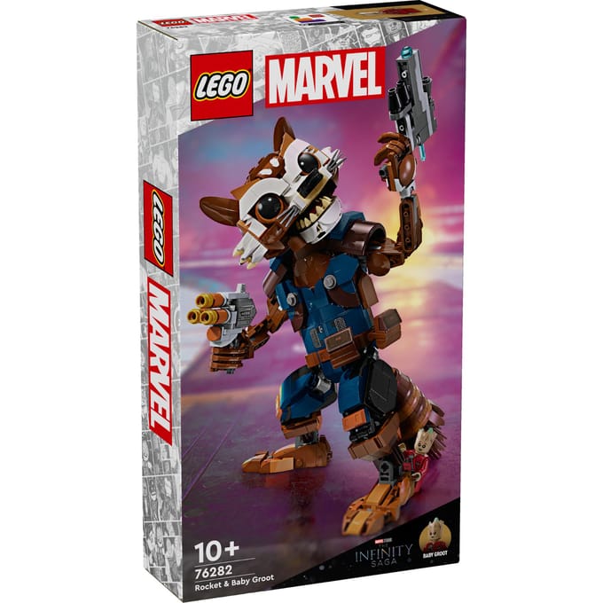 LEGO Marvel Rocket en Baby Groot Guardians of the Galaxy Bouwbare Speelgoed Set 76282