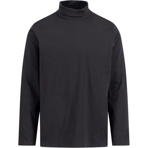 Fynch-Hatton T-Shirt Cotton Rollneck Interlock Long Sleeve Zwart / male