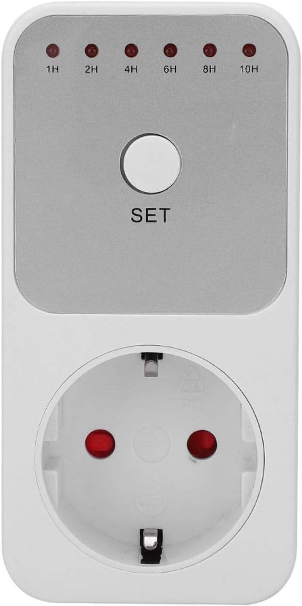 Digitale Countdown Timer voor Stopcontact met 6 Instellingen, 1-10 Uur Instelbaar, EU Stekker 220V