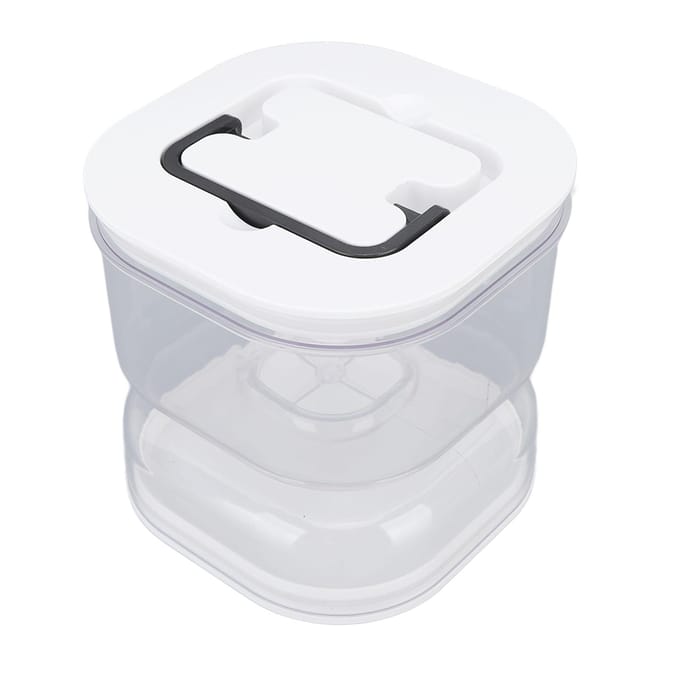 Augurkenpot met Zeef Flip Lekdicht Augurkensap Scheider Pot Olijvencontainer voor Thuis white