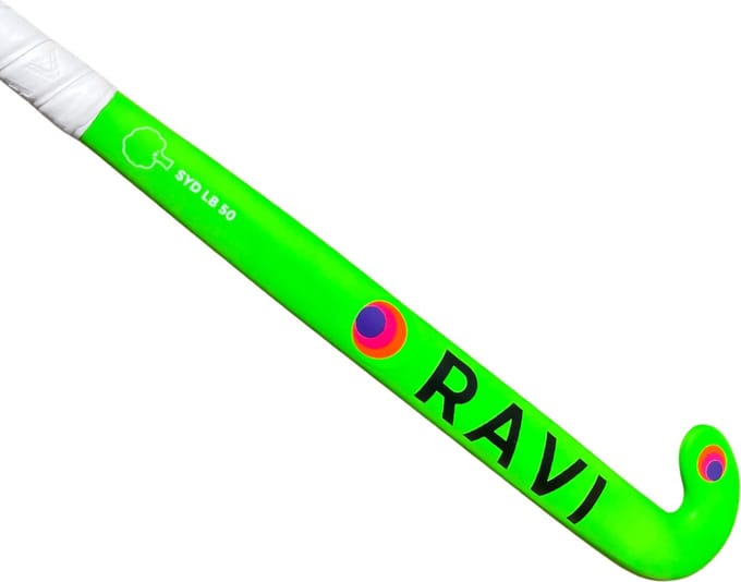 RAVI Hockeystick Junior - low bow - 30% Carbon - Green 35''