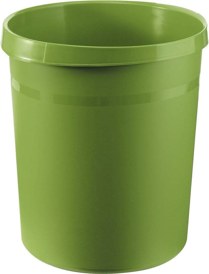 HAN GRIP 18190-05 Prullenbak 18 l (Ø x h) 312 mm x 345 mm Polypropyleen Groen 1 stuk(s)