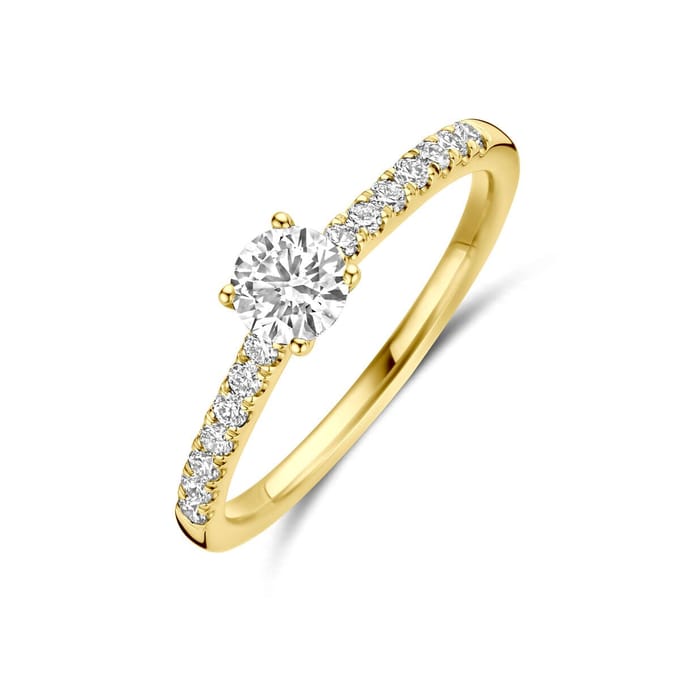 14K Geelgouden Ring Lab Grown Diamant 0.58ct G VS – 4034719
