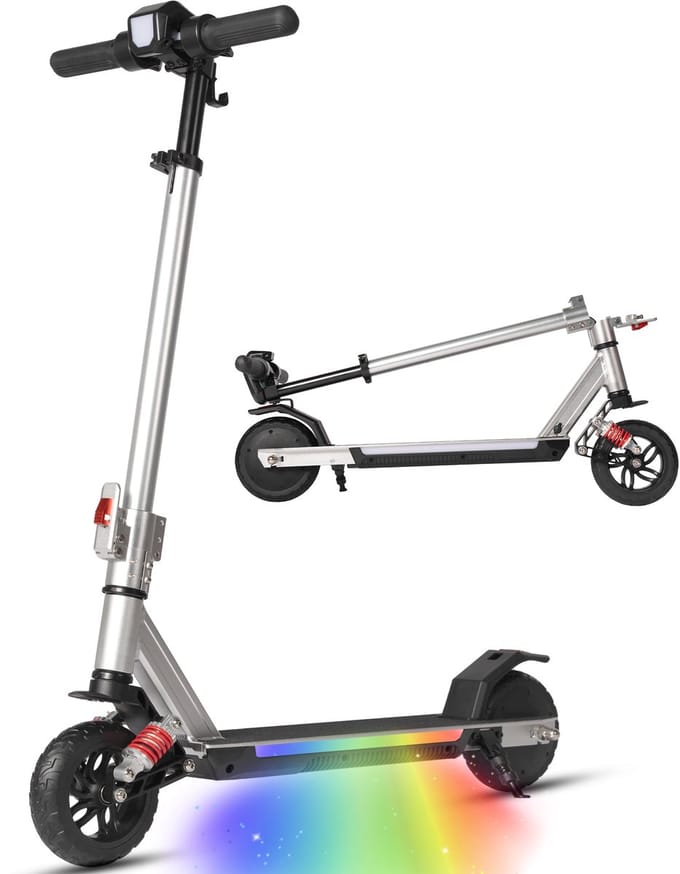 Kinder Elektrische Step - Opvouwbare E-step Vanaf 10 Jaar - Met LED-Display - Meerkleurig