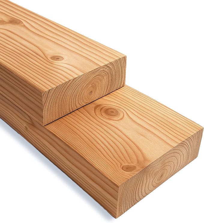 Lariks Punthout 60x160 mm Lengte 140 cm Glad Geschaafd Constructiehout