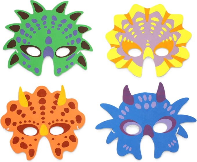 Foammasker dino | set van willekeurig 4