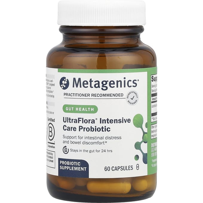 Metagenics, UltraFlora, Soins Intensifs, 60 Gélules