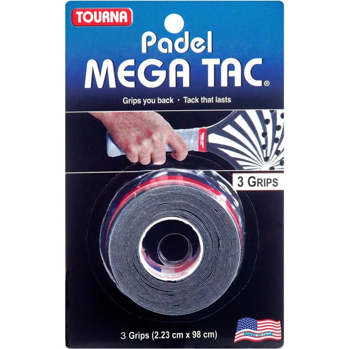 Tourna Padel Mega Tac Verpakking 3 Stuks-Zwart