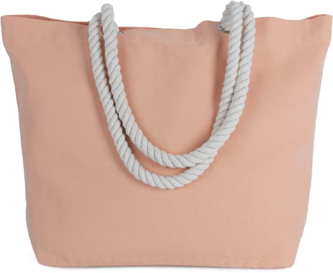 Kimood Totebag in marinestijl KI3209 - Washed Lit Peach - One size