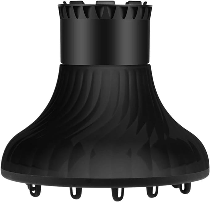 Haardiffuser Opzetstuk - Krullen Diffuser - Volume Creëren - Universele Pasvorm - 15 x 20 x 15 cm - Zwart