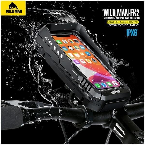WILDMAN FK2 Fietstas Frame Tas met Telefoonhouder - Zwart