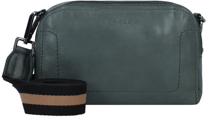 HAROLD'S Leren Schoudertas Caugio Handbag Green Donkergroen