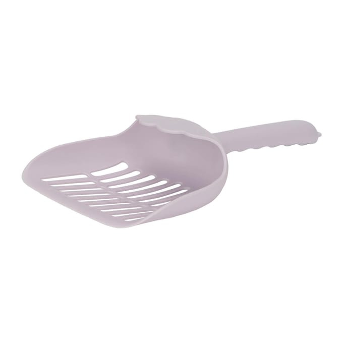 Kattenbakschep Eenvoudig Modieus Afgeronde Boogrand Kattenpoepschep met Ergonomische Handgreep gray
