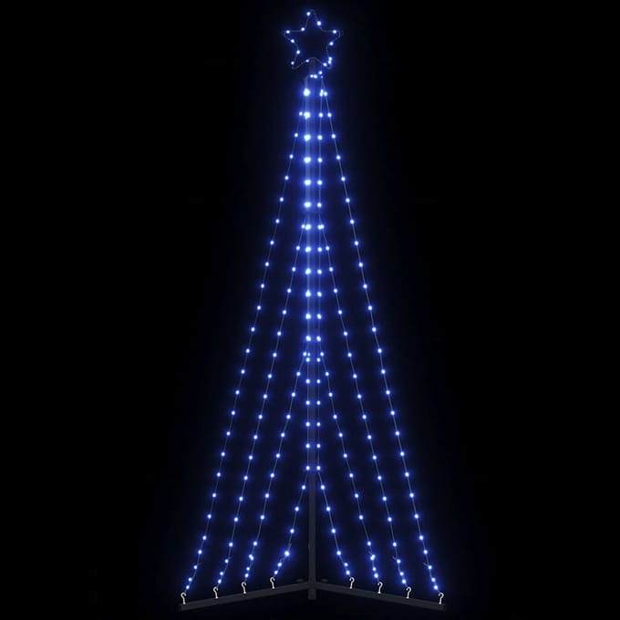 vidaXL LED-kerstboom 339 LEDs 187 cm blauw