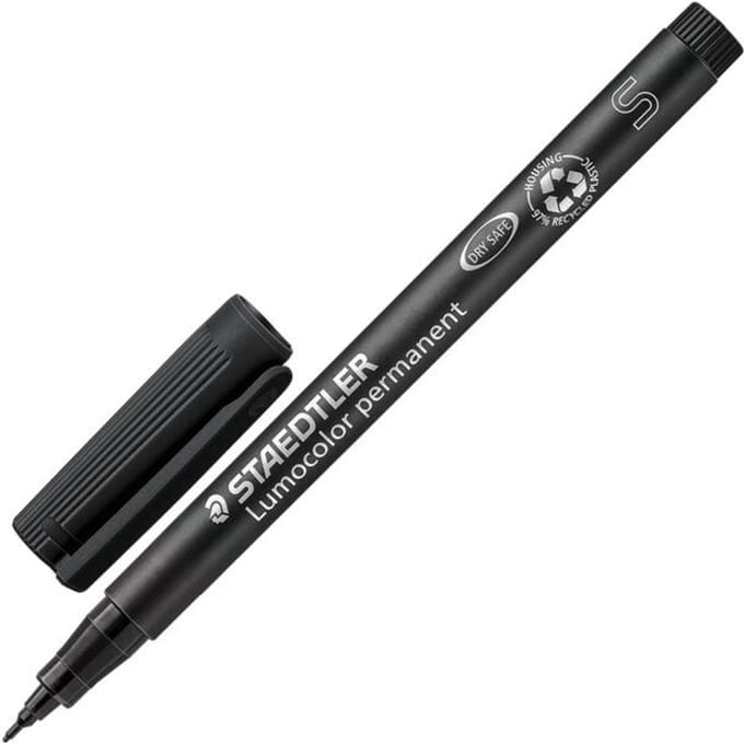 STAEDTLER Lumocolor permanent marker - Zwart - 1 stuk