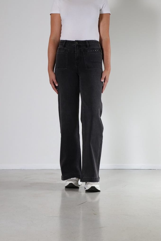 New Star - Broek Gina grey wide legs L31 - maat 38