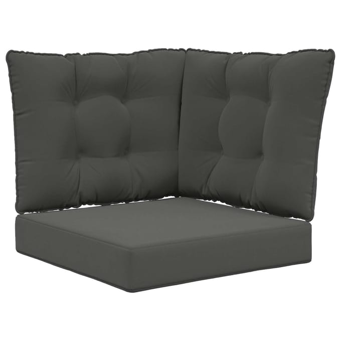 vidaXL - Buitenbankkussen - Polyester - Antraciet - 50,5 - x - 50,5 - cm