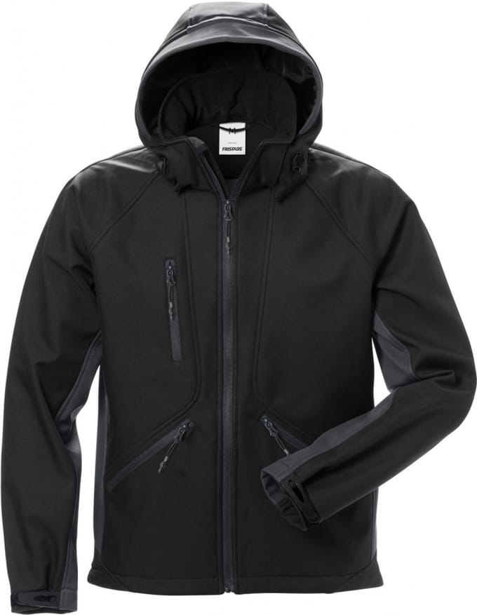 Fristads Softshelljack 1414 Shi - Zwart/Grijs - L