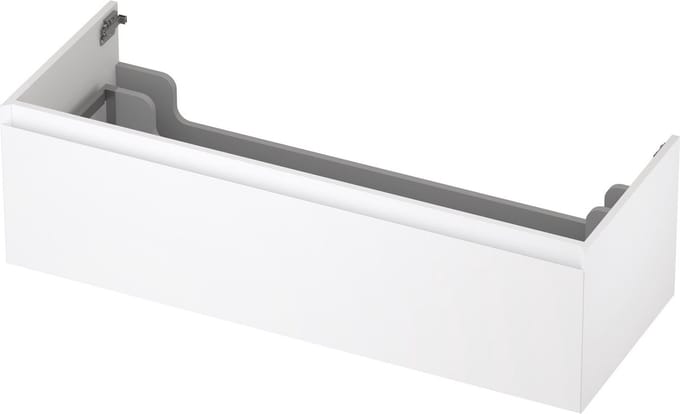 INK® wastafelonderkast 1 lade greeploos gelakt 120x45x35cm, mat wit