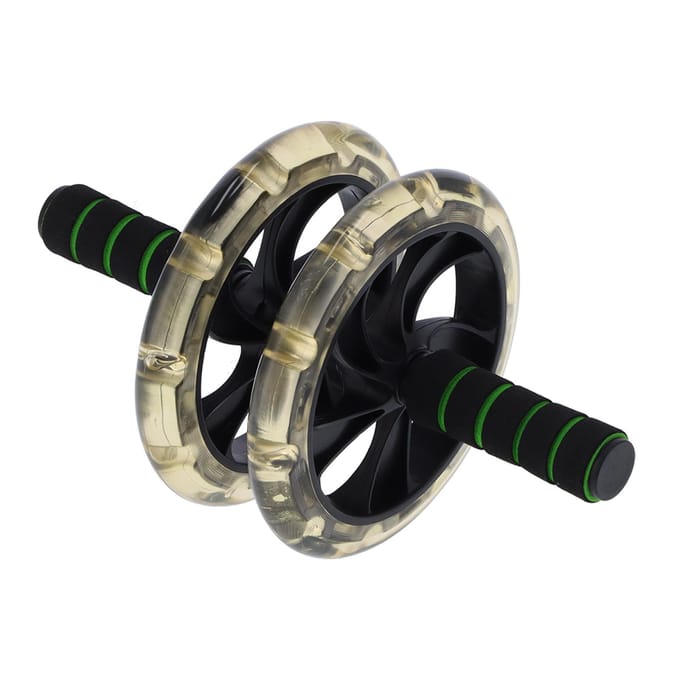 200mm Buikwiel Roller Antislip Dubbele Wielen Oefenroller voor Core Workout gray