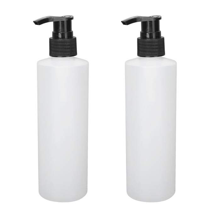 2 stuks 250ml massageolie dispenser, hervulbare crème shampoo pomp dispenser voor massageolie white