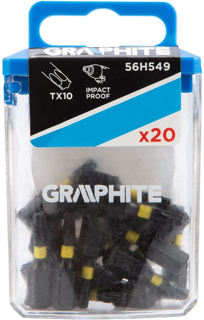 Graphite 56H549 Serie - Torx Impact Bits - 25mm - 20 Stuks - S2 Staal