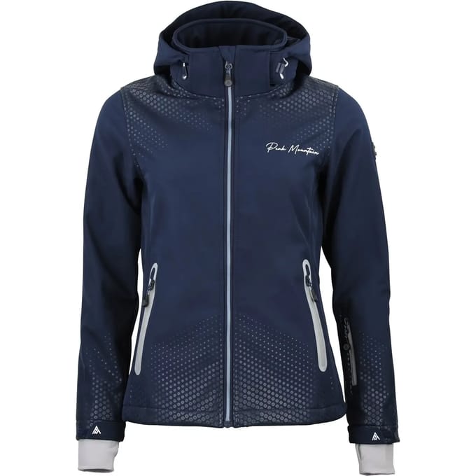 Dames fleece vest met capuchon en ritssluiting Peak Mountain Softshell