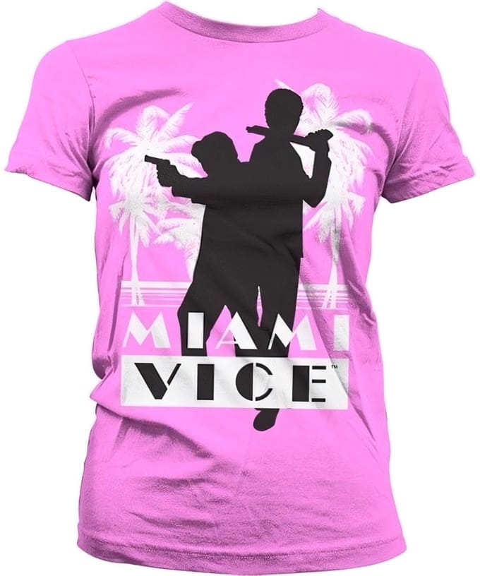 Miami Vice Silhuettes Girly T-shirt dames roze
