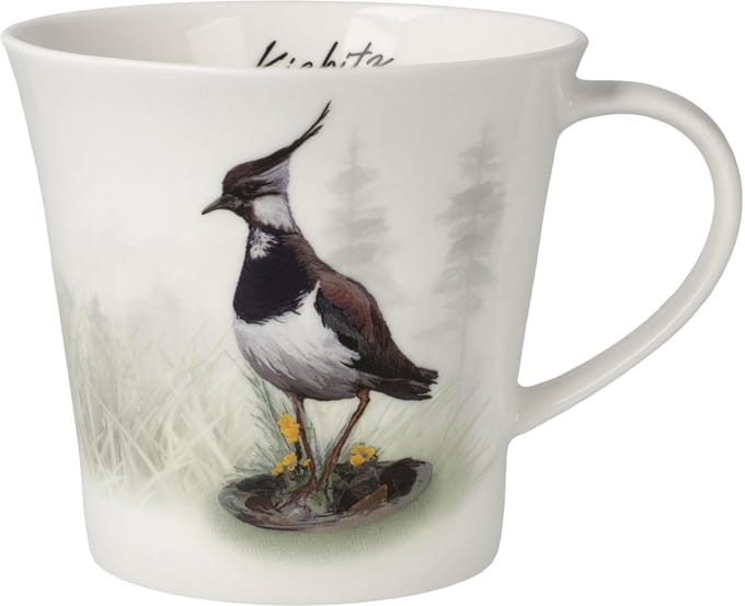Goebel - Vogels | Koffie / Thee Mok Vogel van het Jaar 2024 Kievit | Beker - porselein - 350ml - 2 stuks