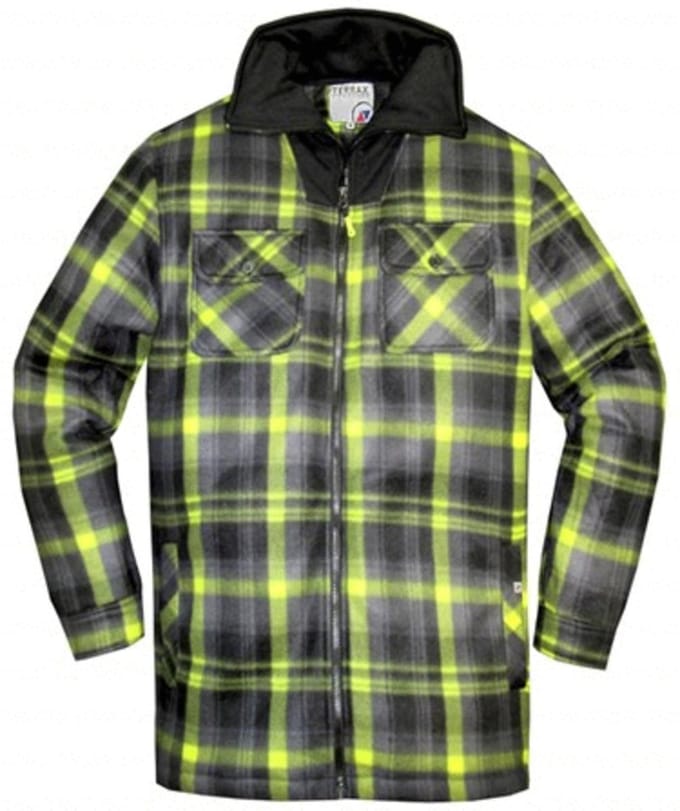 Terrax Thermohemd Zwart&Lime - M