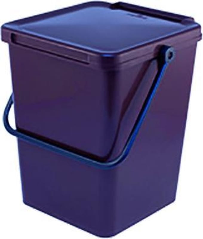 Minimax vierkante afvalbak, 10 liter - Bruin - Kunststof