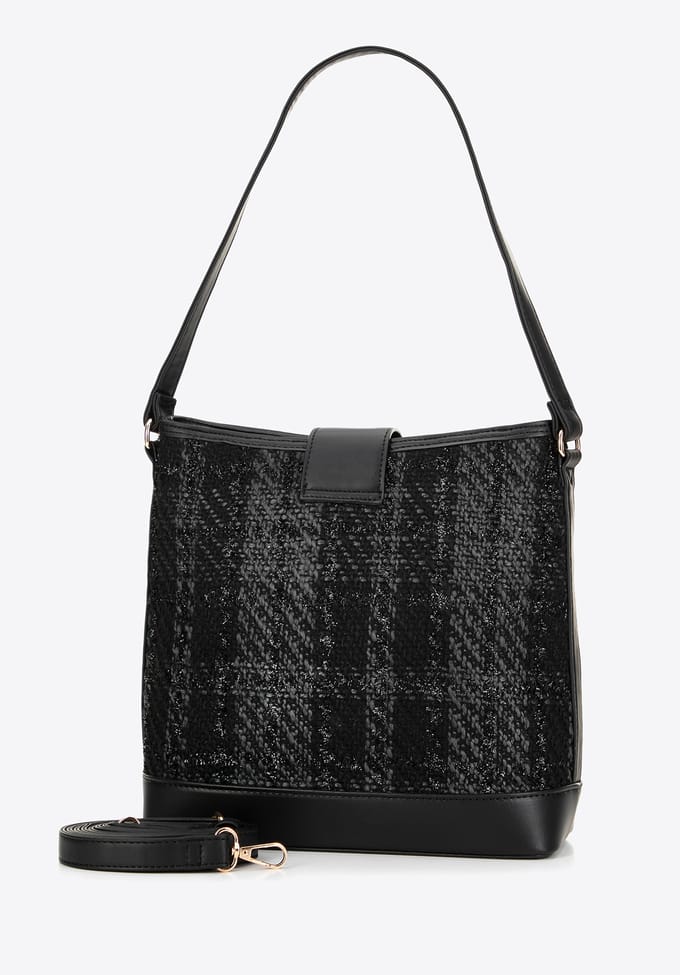 Wittchen Dames Bouclé Stoffen Tas Zwart Polyester