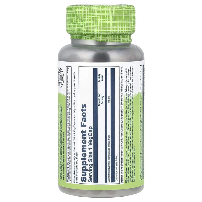 True Herbs, Mangosteen, 475 mg, 100 plantaardige capsules