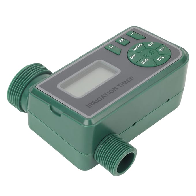 Sproeier Timer Groen Lekdicht G3/4 Buitendraad Wateruitlaat Besproeiingscontroller voor Tuin gray