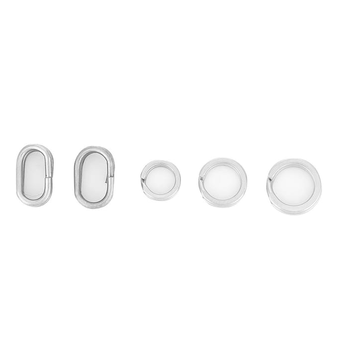 200 stuks Roestvrij Staal Dubbele Splitring Connector Vistuig Accessoires white