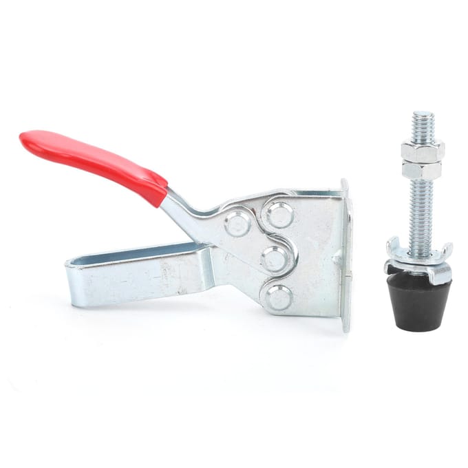 2 Stuks Klemhendel Snelontgrendeling Vastklemmen Verticale Klem Metaal Antislip Handgereedschap GH201B white