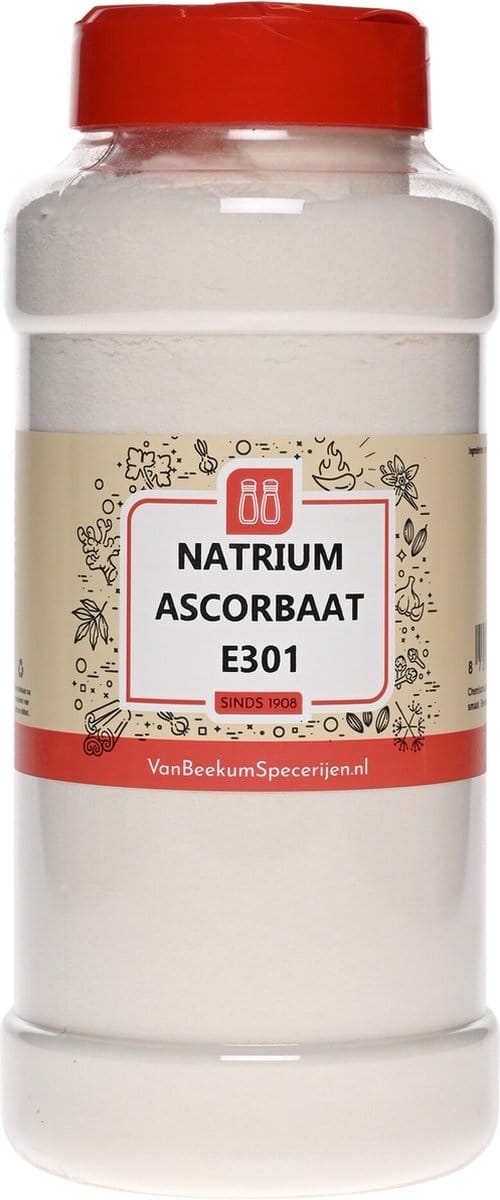 Van Beekum Specerijen - Natrium Ascorbaat (vitamine C poeder) E301 - Strooibus 750 Gram